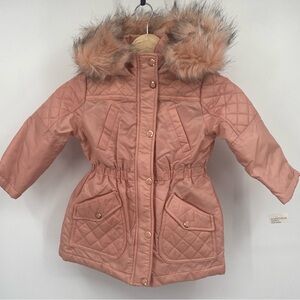 Urban Republic Pink Faux Fur Kids Pink Jacket Size 3T